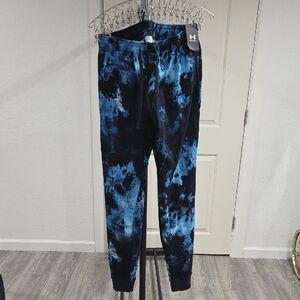 Under Armour Black and Blue Tie-Dye Joggers